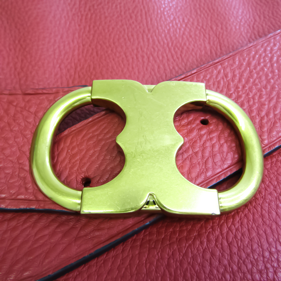 TORY BURCH Women's Leather Shoulder Bag Red Brown,Red Orange - Picture 6 of 10